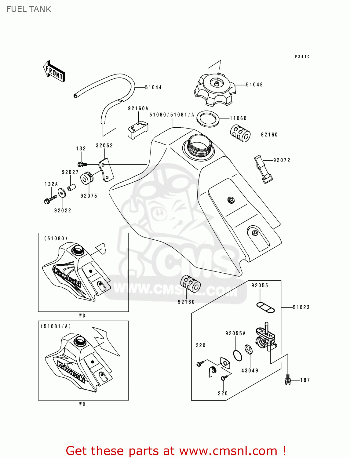 FUEL TANK KX100-C2 1999 USA CANADA