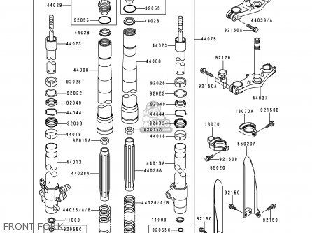 FRONT FORK - KX100-C2 1999 USA CANADA