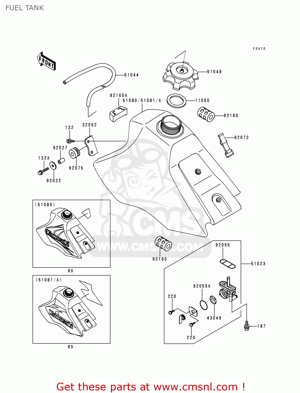 FUEL TANK KX100-C3 2000 EUROPE AS