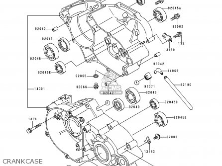 CRANKCASE - KX100-C3 2000 EUROPE AS