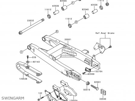 SWINGARM - KX100-C3 2000 EUROPE AS