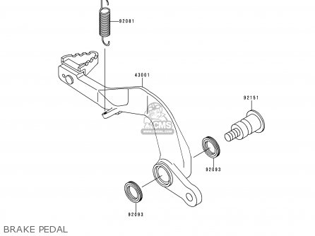 BRAKE PEDAL - KX100-C3 2000 USA CANADA