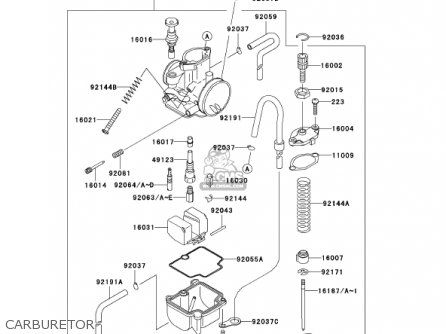 CARBURETOR - KX100-D1 KX100 2001 USA CANADA