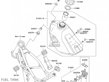 FUEL TANK - KX100-D1 KX100 2001 USA CANADA