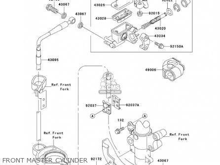 FRONT MASTER CYLINDER - KX100-D1 KX100 2001 USA CANADA