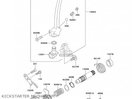 KICKSTARTER MECHANISM - KX100-D2 KX100 2002 USA CANADA