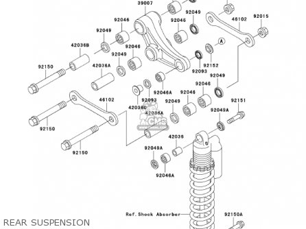 REAR SUSPENSION - KX100-D2 KX100 2002 USA CANADA