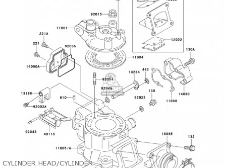 CYLINDER HEAD/CYLINDER - KX100-D2 KX100 2002 USA CANADA
