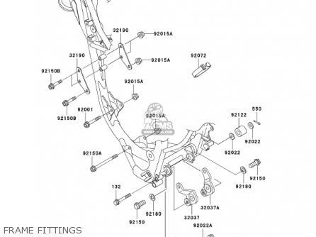 FRAME FITTINGS - KX100-D2 KX100 2002 USA CANADA