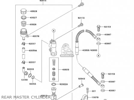 REAR MASTER CYLINDER - KX100-D2 KX100 2002 USA CANADA