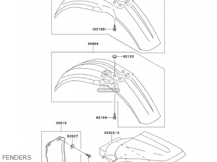 FENDERS - KX100-D2 KX100 2002 USA CANADA