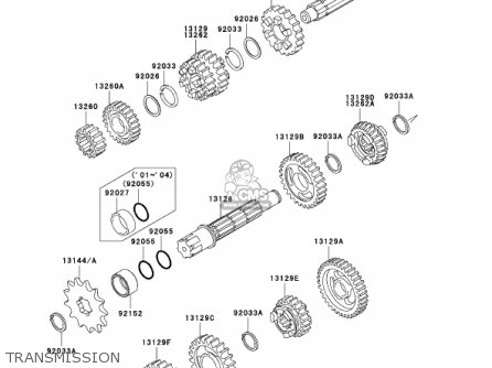 TRANSMISSION - KX100-D2 KX100 2002 USA CANADA