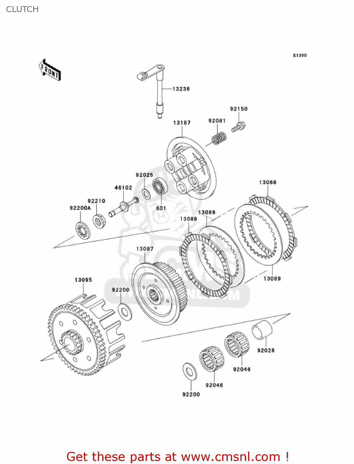 CLUTCH KX100-D3 KX100 2003 USA CANADA