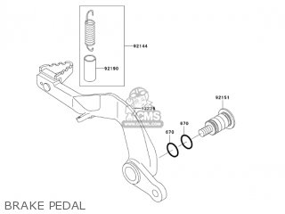 BRAKE PEDAL - KX100-D3 KX100 2003 USA CANADA