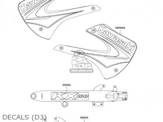 DECALS (D3) - KX100-D3 KX100 2003 USA CANADA