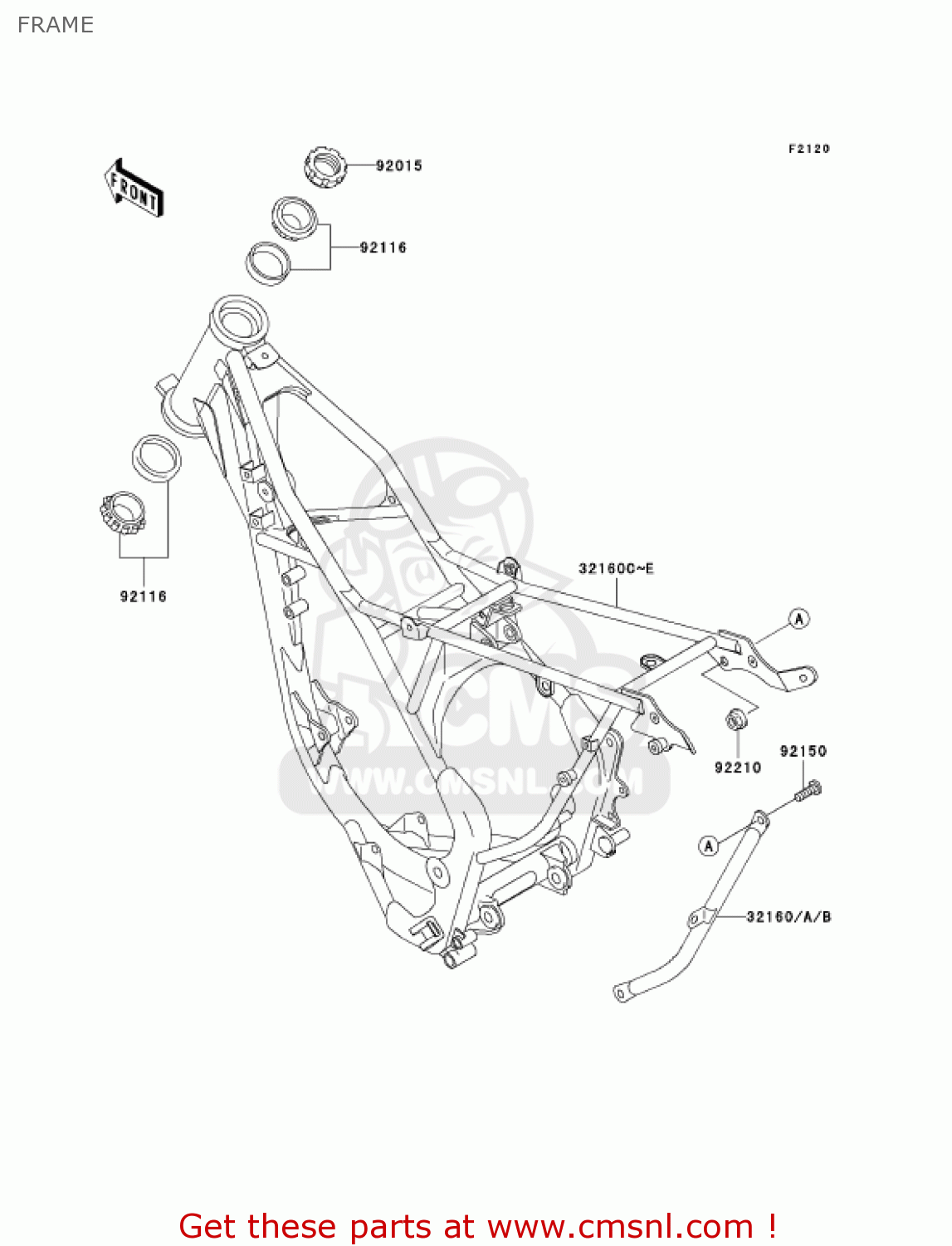 FRAME KX100-D4 KX100 2004 USA CANADA