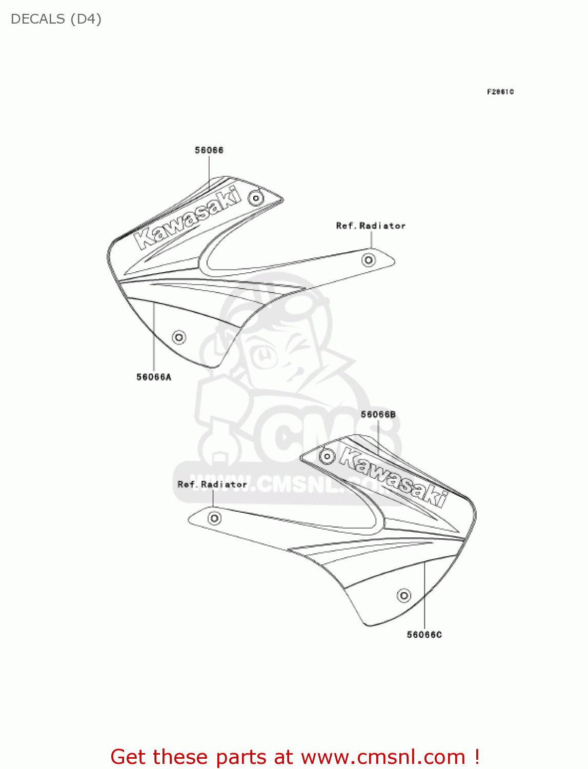 DECALS (D4) KX100-D4 KX100 2004 USA CANADA