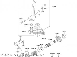 KICKSTARTER MECHANISM - KX100-D4 KX100 2004 USA CANADA