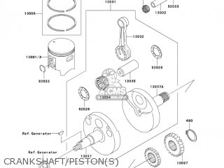 CRANKSHAFT/PISTON(S) - KX100-D4 KX100 2004 USA CANADA