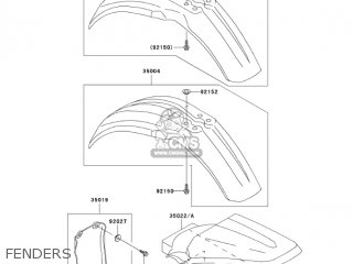FENDERS - KX100-D4 KX100 2004 USA CANADA