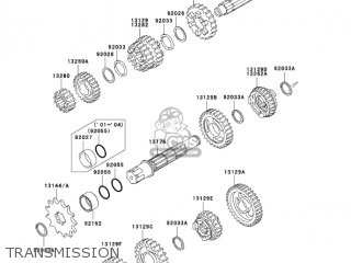TRANSMISSION - KX100-D4 KX100 2004 USA CANADA