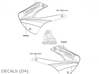 DECALS (D4) - KX100-D4 KX100 2004 USA CANADA
