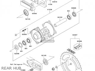 REAR HUB - KX100-D5 KX100 2005 USA CANADA