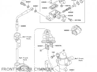 FRONT MASTER CYLINDER - KX100-D5 KX100 2005 USA CANADA