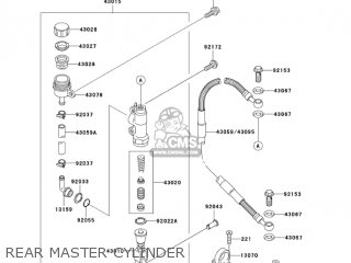 REAR MASTER CYLINDER - KX100-D5 KX100 2005 USA CANADA