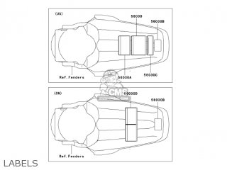 LABELS - KX100-D5 KX100 2005 USA CANADA