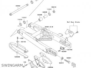 SWINGARM - KX100-D5 KX100 2005 USA CANADA
