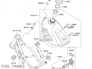 FUEL TANK - KX100-D5 KX100 2005 USA CANADA