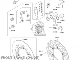 FRONT BRAKE (D4/D5) - KX100-D5 KX100 2005 USA CANADA