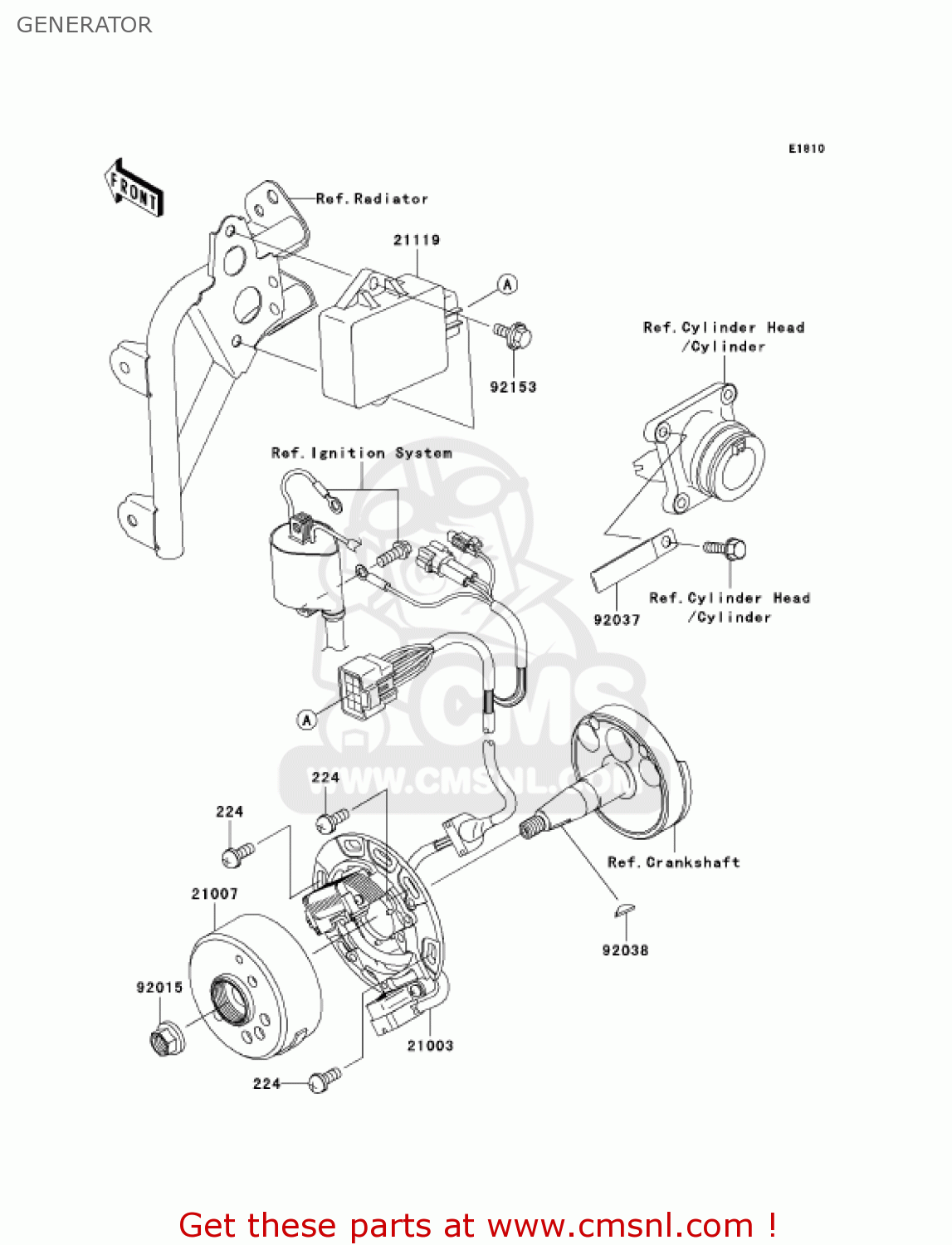 GENERATOR KX100D6F KX100 2006 USA CANADA