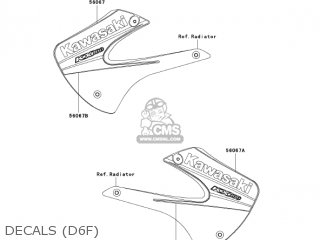 DECALS (D6F) - KX100D6F KX100 2006 USA CANADA
