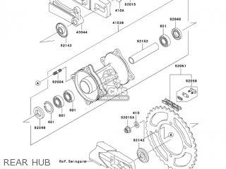 REAR HUB - KX100D6F KX100 2006 USA CANADA