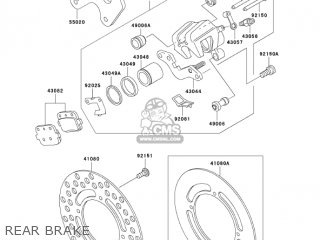 REAR BRAKE - KX100D6F KX100 2006 USA CANADA