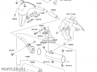 MUFFLER(S) - KX100D6F KX100 2006 USA CANADA