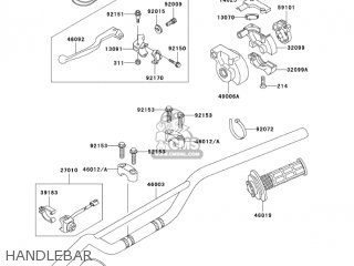 HANDLEBAR - KX100D6F KX100 2006 USA CANADA