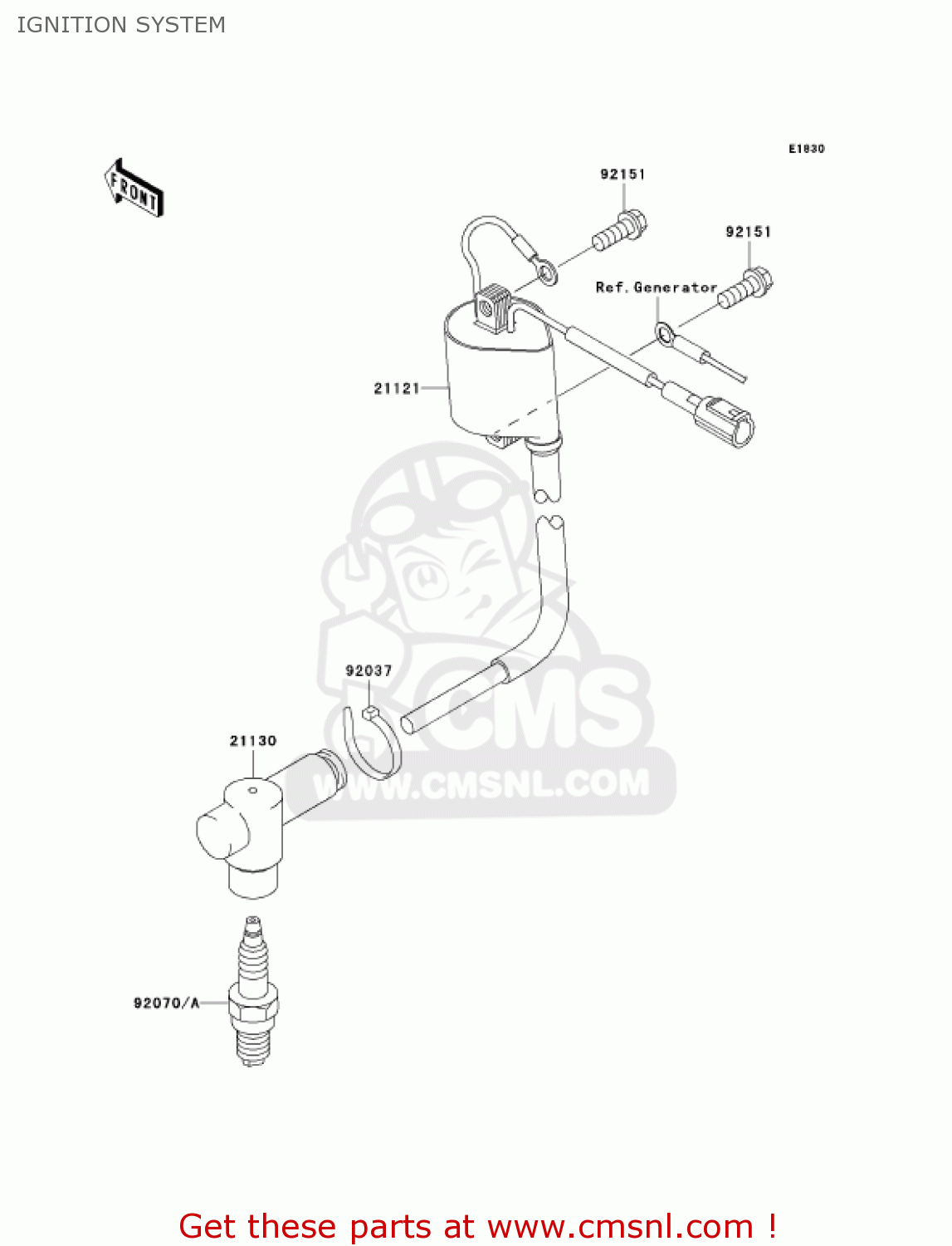 IGNITION SYSTEM KX100D7F KX100 2007 USA CANADA