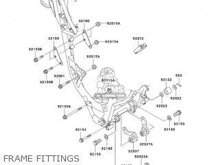 FRAME FITTINGS - KX100D7F KX100 2007 USA CANADA