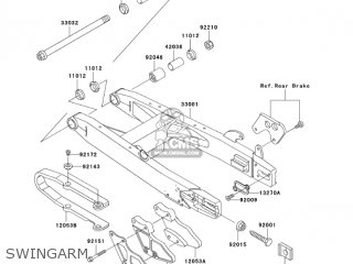 SWINGARM - KX100D7F KX100 2007 USA CANADA