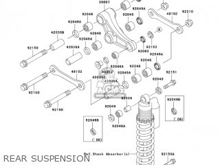 REAR SUSPENSION - KX100D7F KX100 2007 USA CANADA