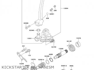 KICKSTARTER MECHANISM - KX100D7F KX100 2007 USA CANADA