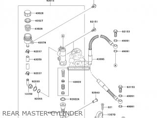 REAR MASTER CYLINDER - KX100D7F KX100 2007 USA CANADA