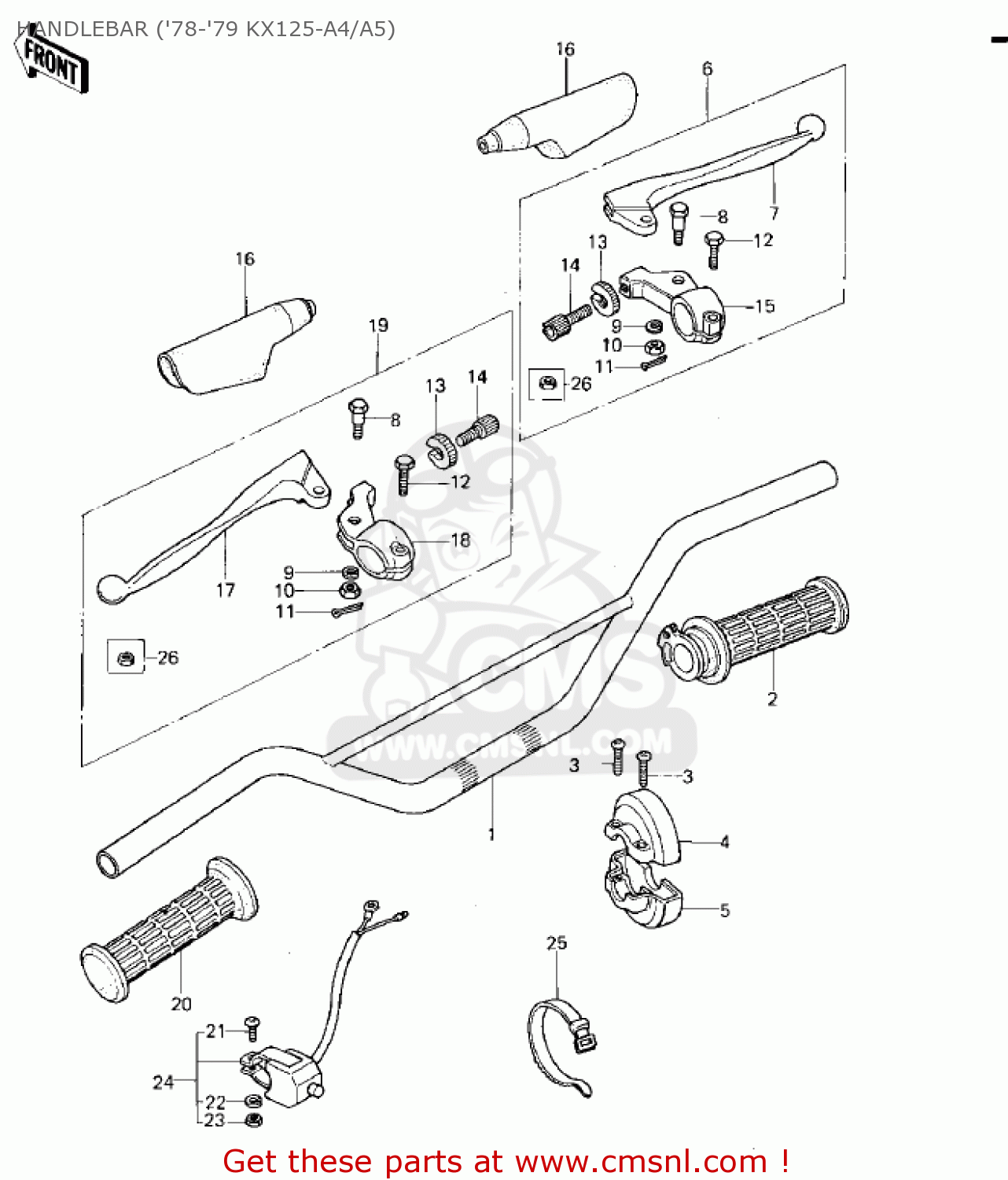 HANDLEBAR ('78-'79 KX125-A4/A5) KX125 1974