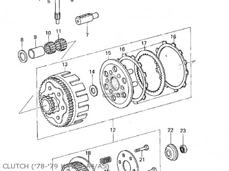 CLUTCH ('78-'79 KX125-A4/A5) - KX125 1974