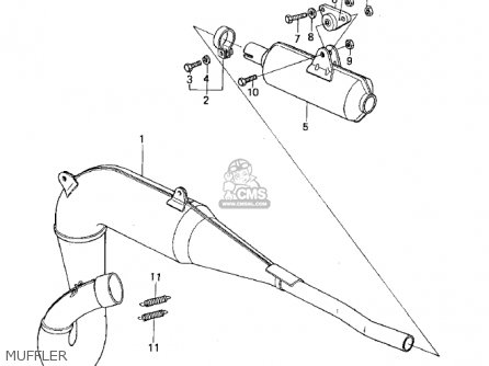MUFFLER - KX125 1974