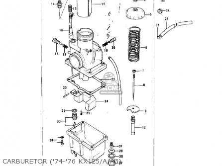 CARBURETOR ('74-'76 KX125/A/A3) - KX125 1974