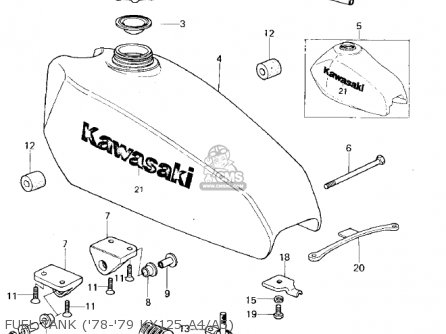 FUEL TANK ('78-'79 KX125-A4/A5) - KX125 1974